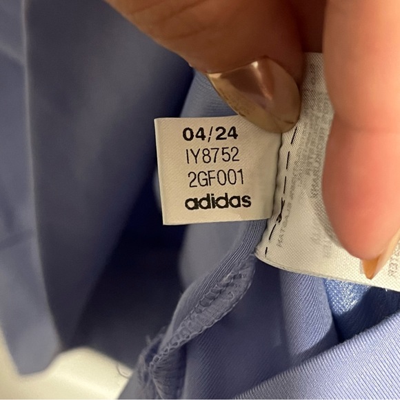 Adidas Light Blue 1/4 Zip Long Sleeve Pullover - Size Medium - KU Jayhawks Logo - Picture 7 of 14